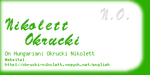 nikolett okrucki business card